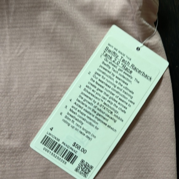 LULULEMON SWIFTLY TECH RACERBACK TANK 2.0 RACE IN PINK HAZE SZ 4 NWT - Picture 5 of 6